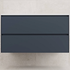 Style Line Тумба под раковину Лима 100 Plus подвесная эмаль графит матовая – фотография-1